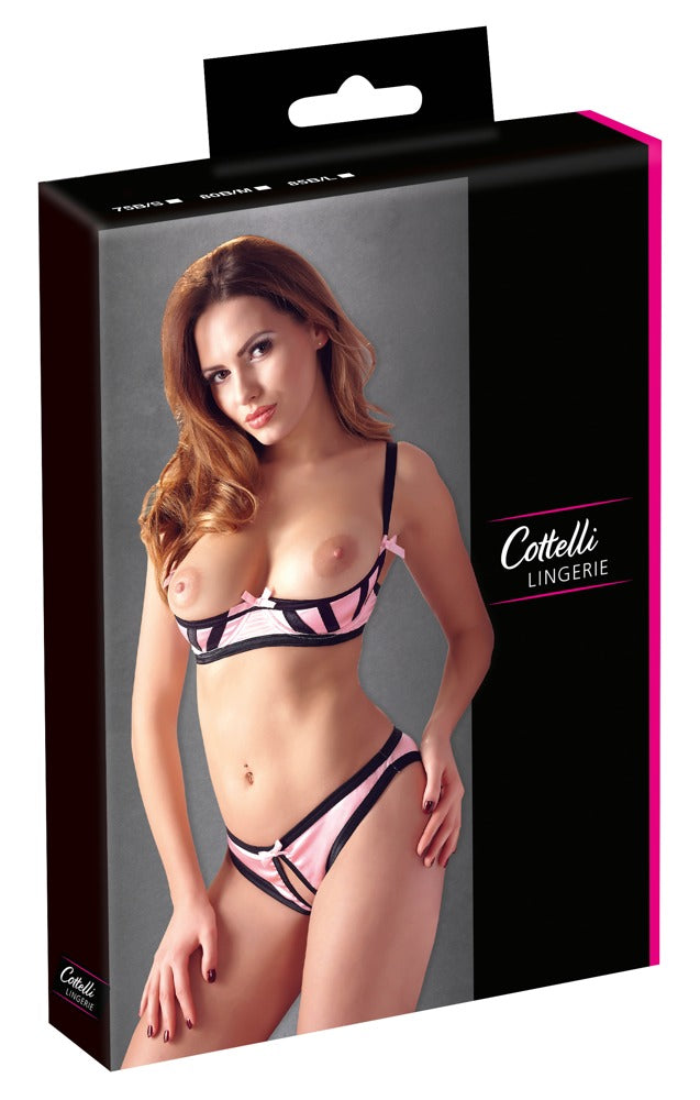 Shelf Bra Set 80B/M Cottelli Lingerie - Conjunto con Braga Abierta