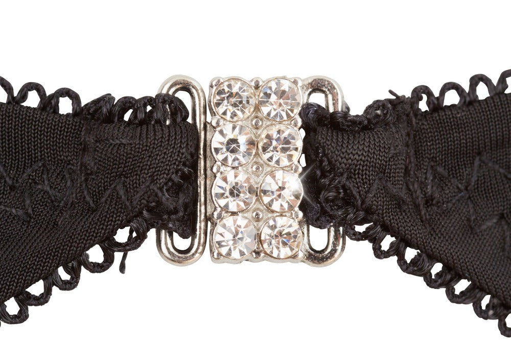 Rhinestone Shelf Bra Set 85C/L - Conjunto de Lencería con Pedrería