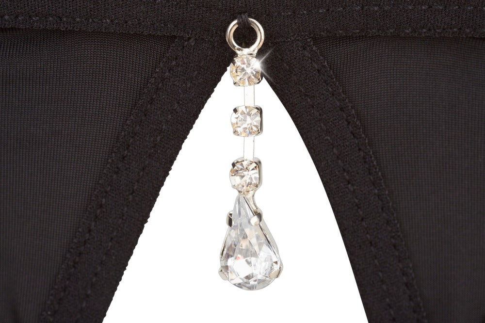Rhinestone Shelf Bra Set 85C/L - Conjunto de Lencería con Pedrería