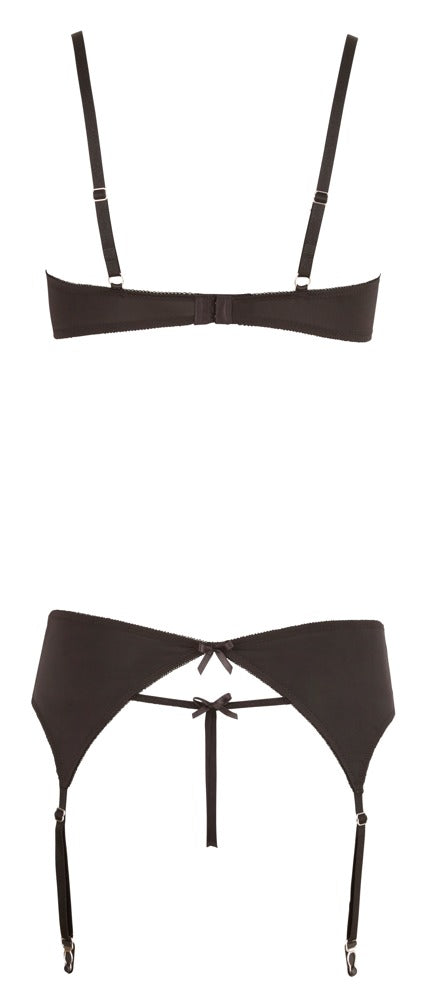 Rhinestone Shelf Bra Set 85C/L - Conjunto de Lencería con Pedrería