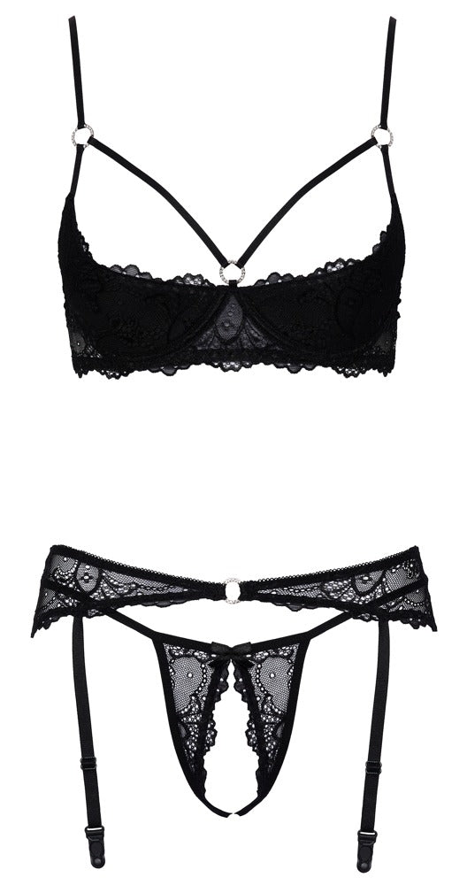 Set de Lencería Shelf Bra 80B/M Cottelli - 3 Piezas
