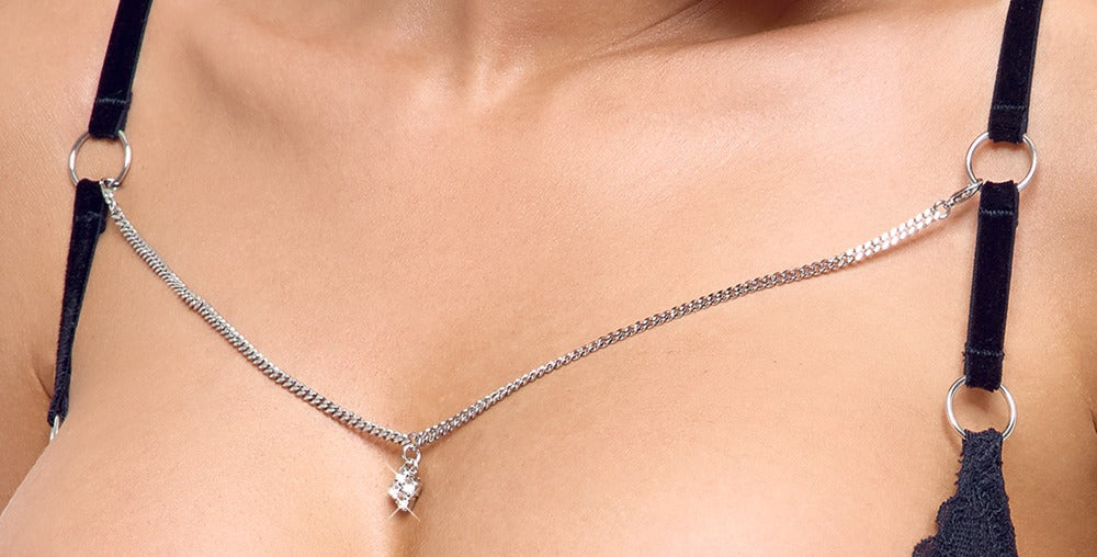 Shelf Bra Set Chain 90B/XL - Conjunto Erótico Cottelli Lingerie