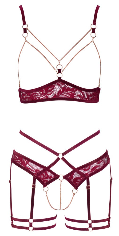 Set Red M Abierta Fina - Sujetador y Braguita de Encaje