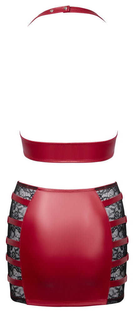 Top Halterneck y Minifalda Cottelli PARTY Rojo Talla L