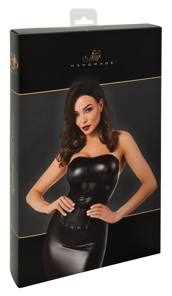 Corset Top S Noir - Corsé Ajustado con Tirantes Desmontables