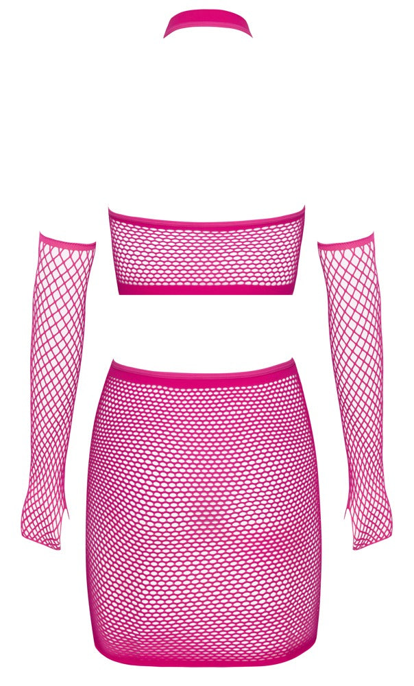 Top Set Fantasy S-L Rosa - Conjunto de Malla Elástica sin Costuras