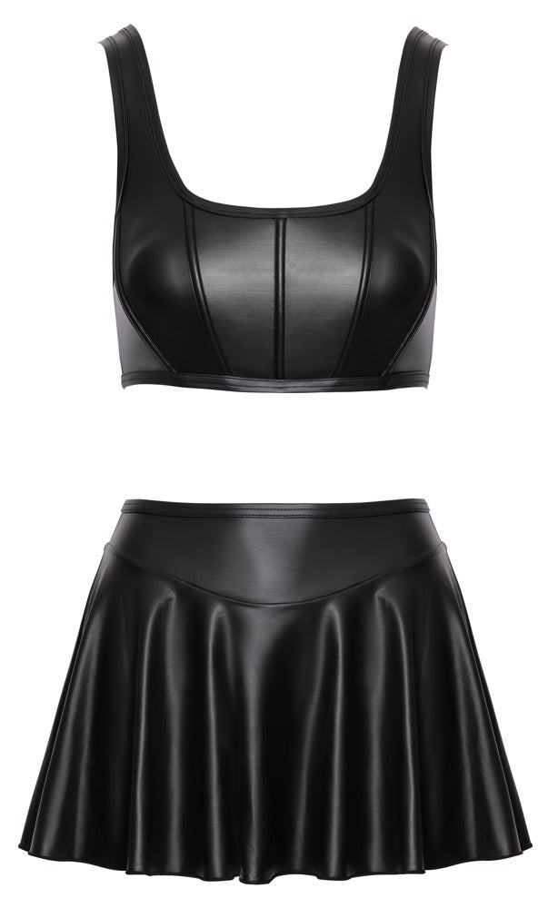 Conjunto Top Corsé y Minifalda Cottelli PARTY Talla L Negro