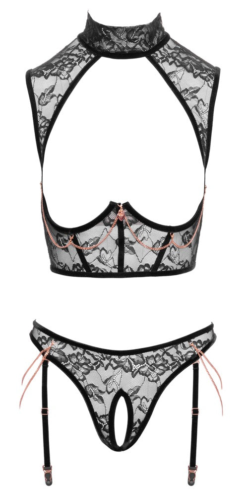 Top Set Open Cup S - Conjunto Sensual Abierta Fina