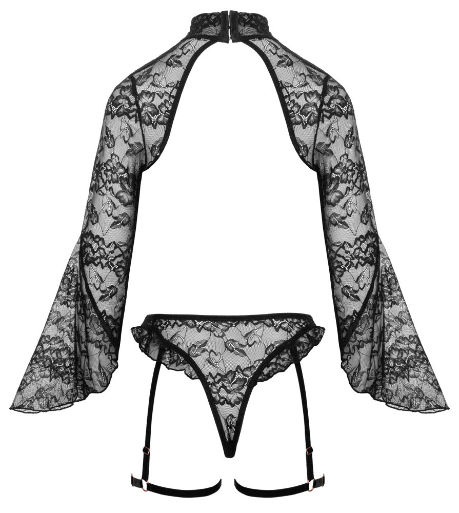 Top Open Cup Abierta Fina - Conjunto Sensual con Encaje Floral