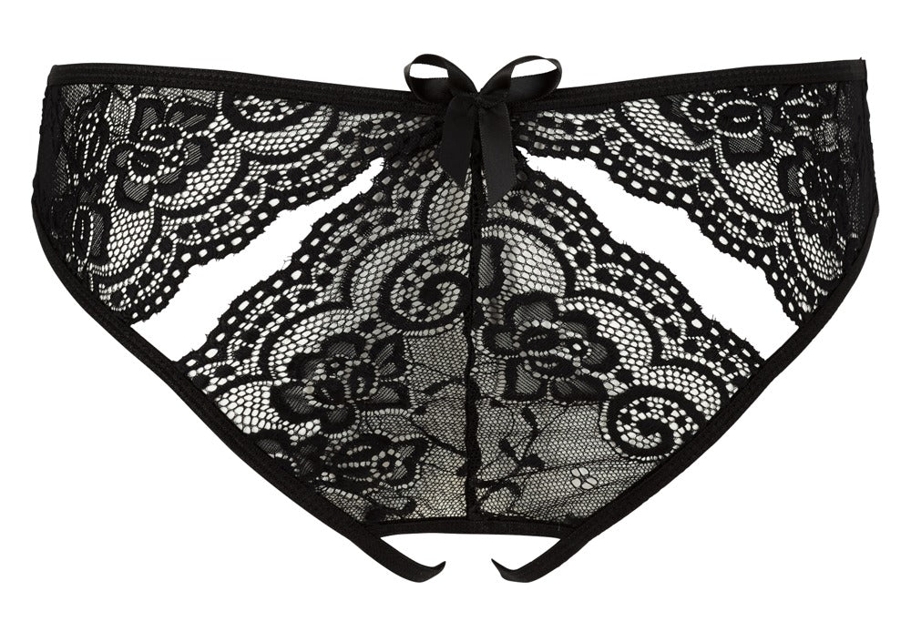 Braguitas Crotchless No:Xqse Black L - Encaje Floral