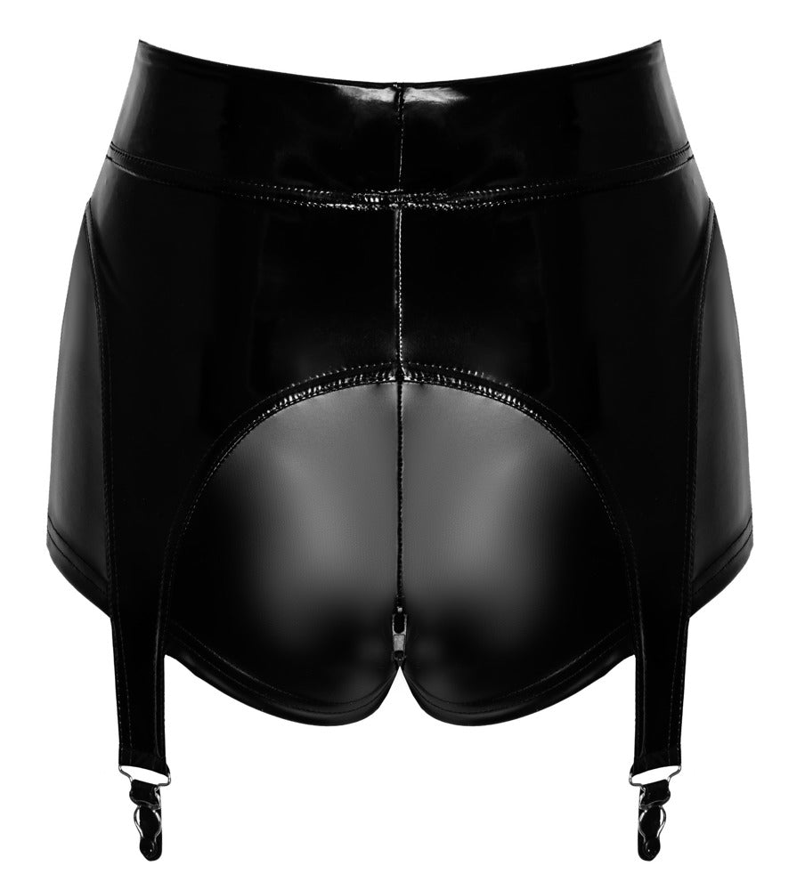 Noir Suspender Panty M - Braguita con Liguero y Cremallera