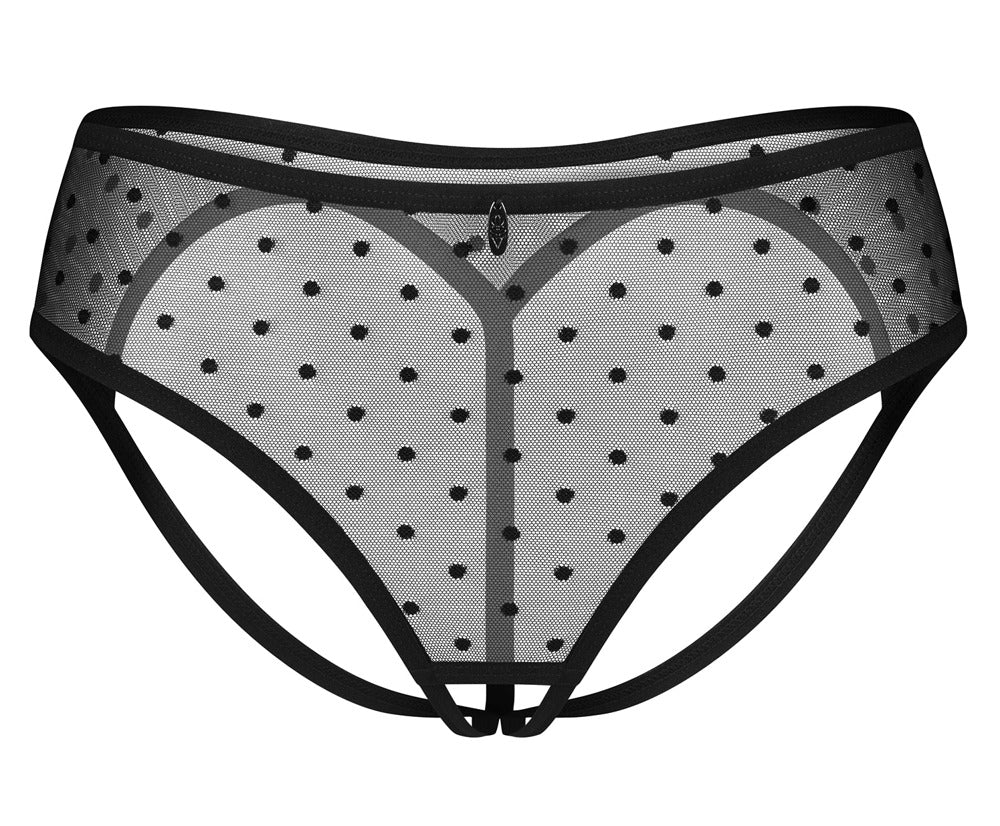 Braguitas sin Entrepierna Obsessive Panty Crotchless 2XL/3XL Negro