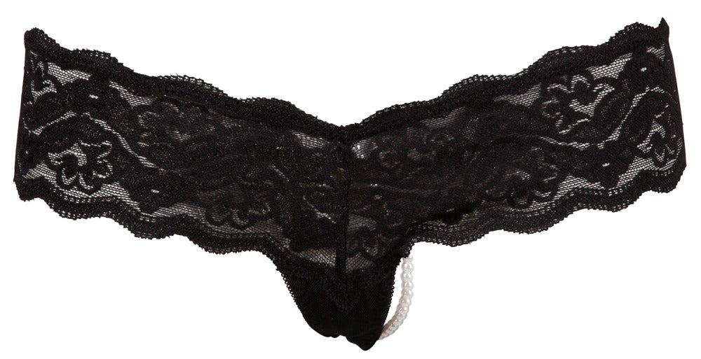 String Pearls Black S - Cottelli Lingerie