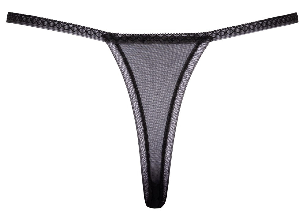 String Flower S/M - Tanga Seductora con Detalles Florales y Cadenas
