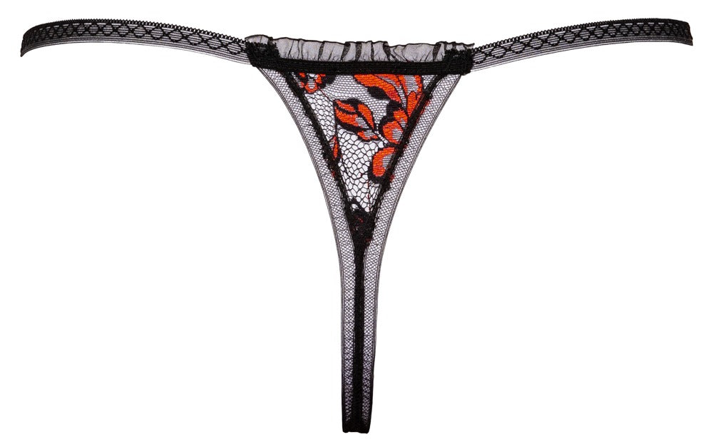 Tanga sin Entrepierna Cottelli Lingerie con Cadena de Perlas - S/M