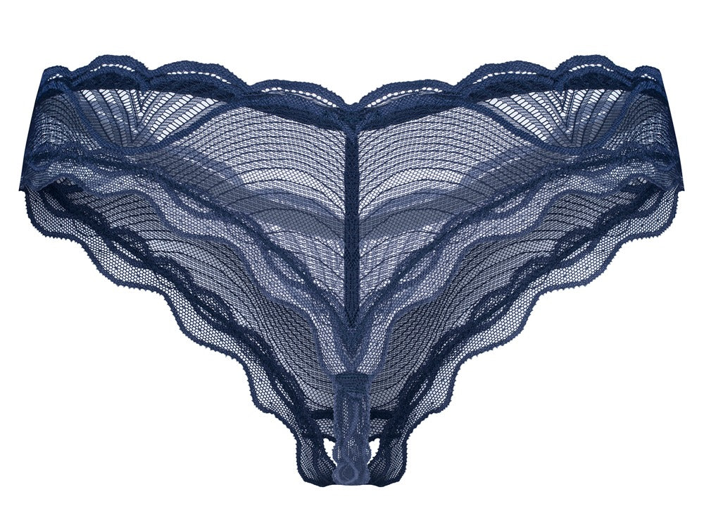 OBS Thong M/L Nightly Blue - Tanga Transparente Obsessive