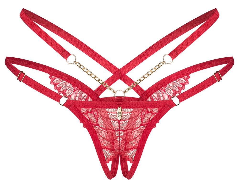 Tanga sin Entrepierna Obsessive Matildea Rojo L/XL