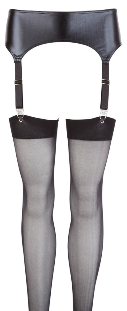 Suspender Belt XL - Liguero Negro con Medias a Juego