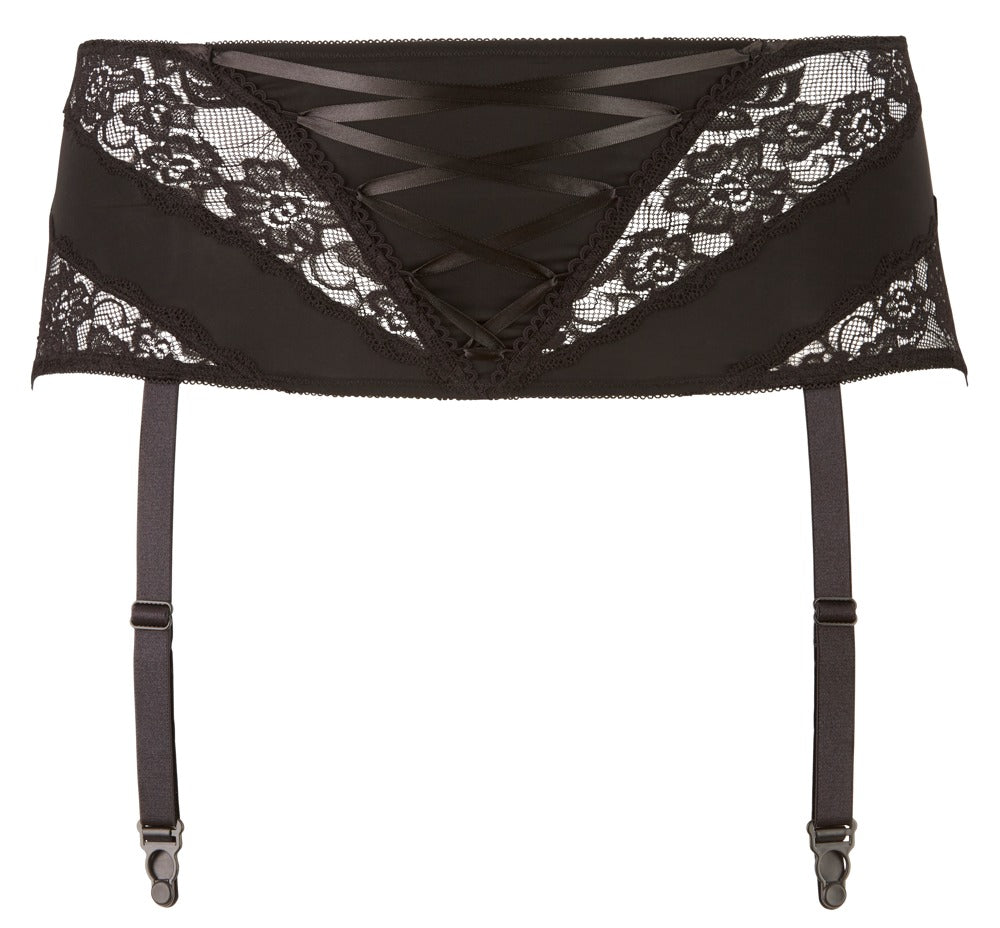 Suspender Belt 2XL Cottelli Curves - Liguero Negro con Encaje