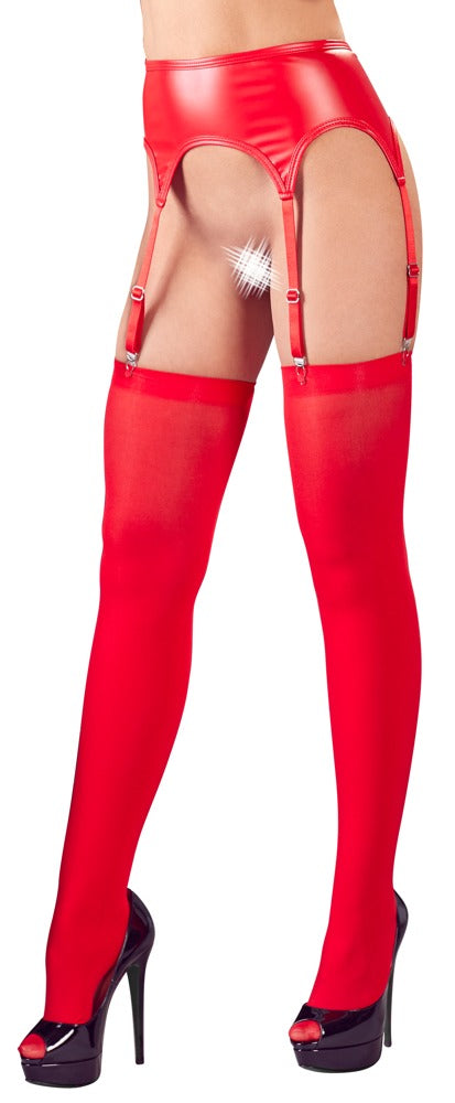 Suspender Belt Red L/XL - Liguero con Medias Juego No:Xqse