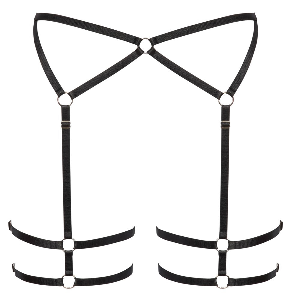 Suspender Belt L/XL Cottelli Lingerie - Arnés Negro Ajustable