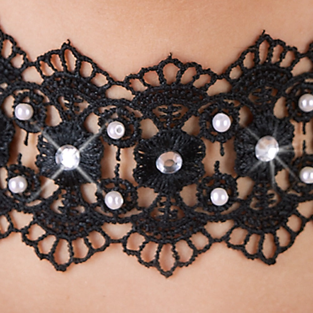 Choker Bordado con Strass Cottelli Accessoires