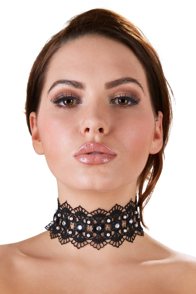 Choker Bordado con Strass Cottelli Accessoires