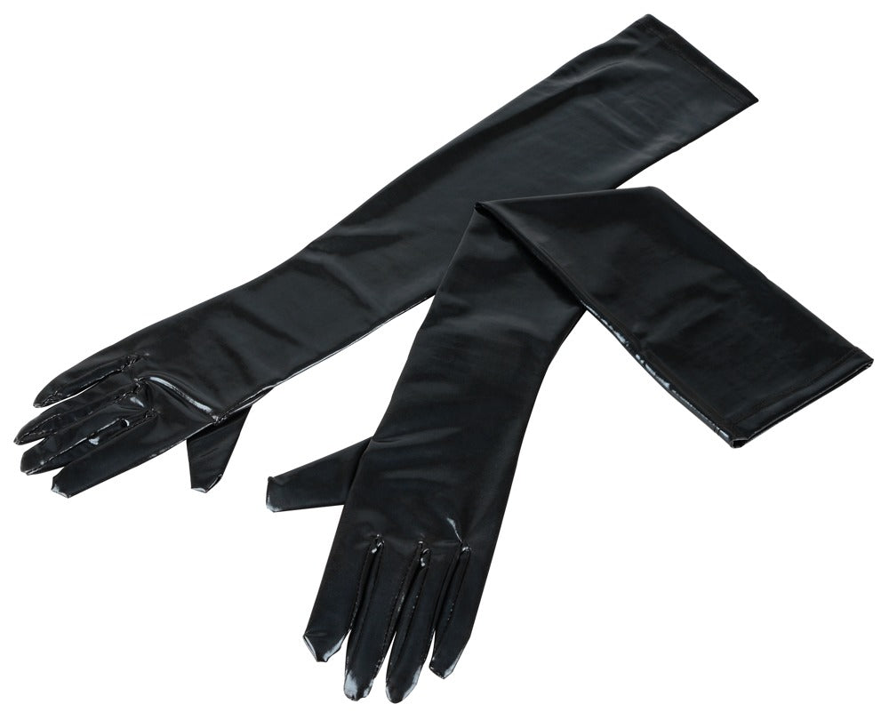 Guantes Wet Look Cottelli Accessoires - Efecto Brillo Extensibles S-L