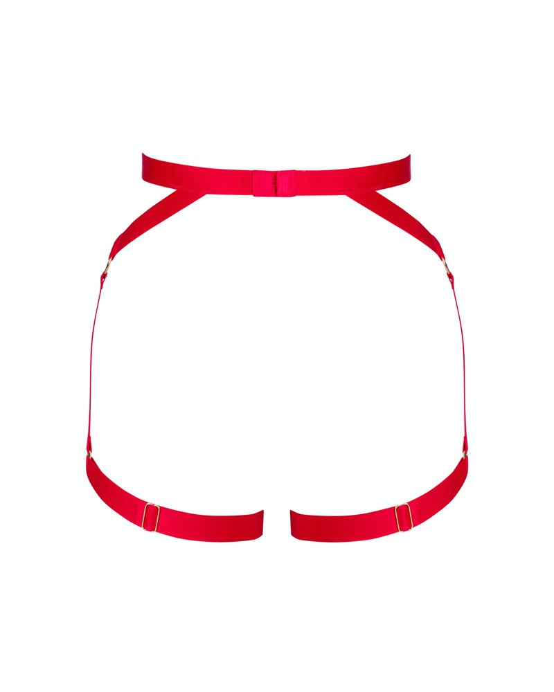 OBS Harness XL/2XL Rojo - Arnés Elianes con Detalles Dorados
