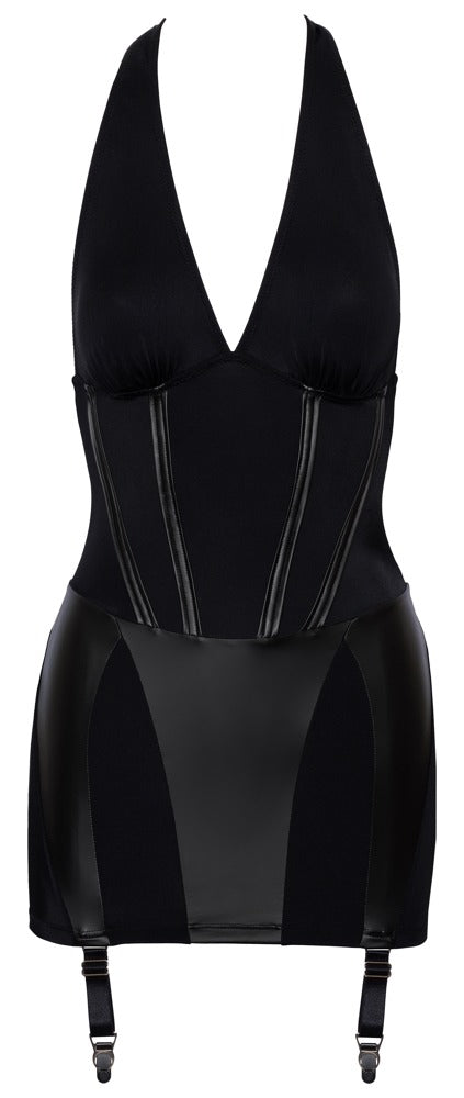 Dominatrix Dress M - Disfraz Sexy con Suspensores y Flogger