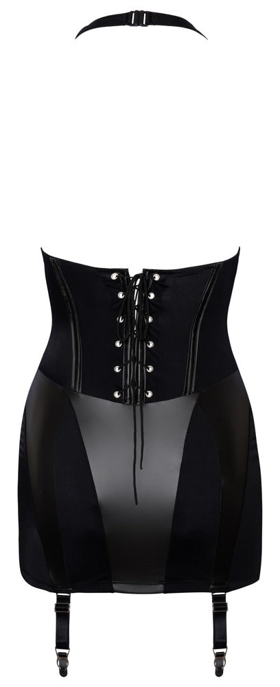Dominatrix Dress M - Disfraz Sexy con Suspensores y Flogger