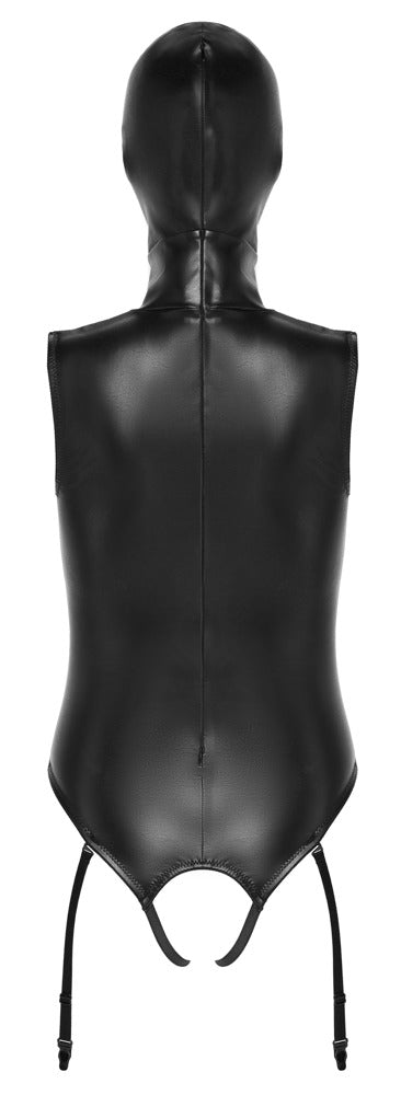Body Polipiel Bad Kitty con Máscara - Diseño Crotchless y Tirantes