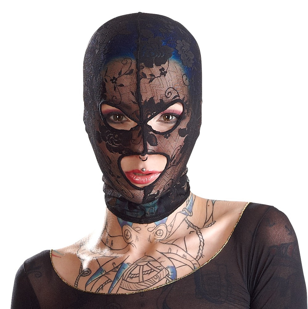Mask Black - Máscara de Encaje Elástica Bad Kitty