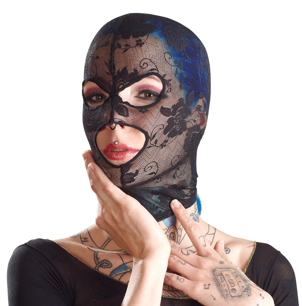 Mask Black - Máscara de Encaje Elástica Bad Kitty