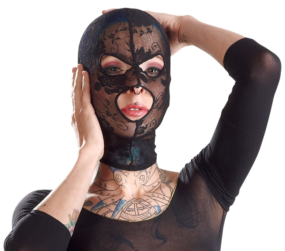 Mask Black - Máscara de Encaje Elástica Bad Kitty