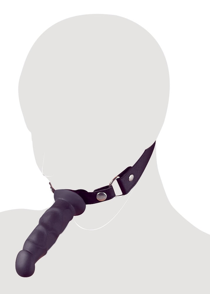 Mordaza de Imitación Cuero con Consolador - Fetish Collection