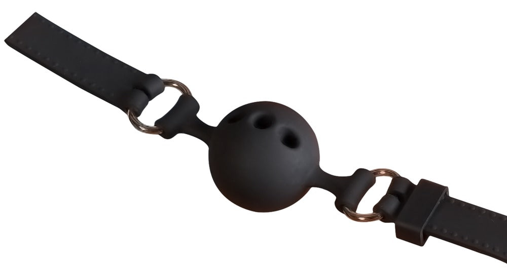 Gag Silicone Bad Kitty - Mordaza de Silicona Negra Ajustable