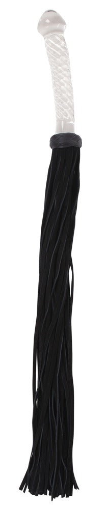 Flogger Glass Bad Kitty - Fusta de Microfibra con Mango de Cristal