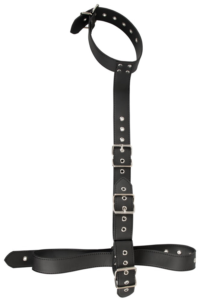 Neck-Wrist Restraint Vegan - Juego de Bondage Ajustable