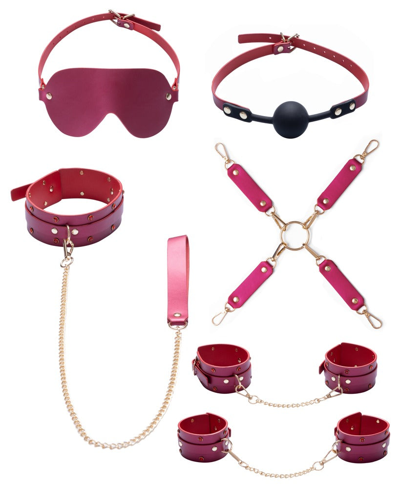 BK Bondage Set Gems - Conjunto de 6 Piezas Rosa Nacarado