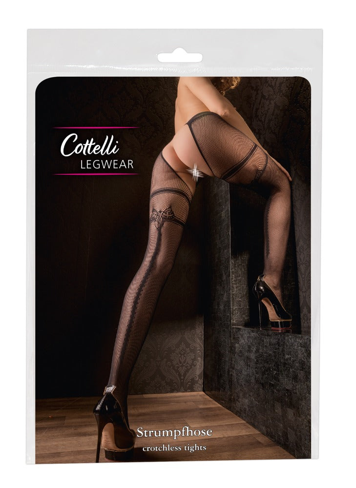 Medias Rejilla sin Entrepierna Cottelli Legwear L/XL