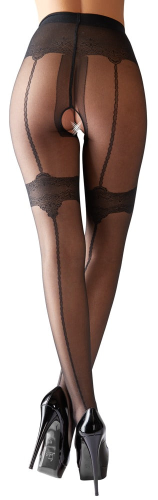 Medias Cottelli Legwear Crotchless Tights 3 - Diseño Abierto