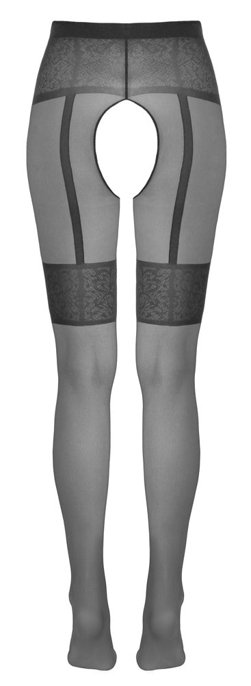 Medias Crotchless Cottelli Legwear - Diseño Elegante con Liguero Integrado