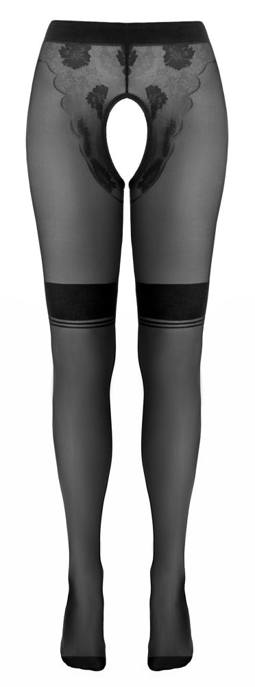 Medias sin entrepierna Cottelli Legwear - Diseño elegante con encaje