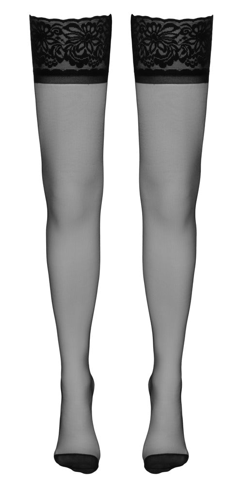 Hold-up Stockings 1 Cottelli Legwear - Medias de Sujeción con Banda de Silicona