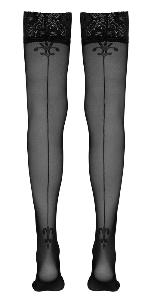 Medias Hold-up Cottelli Legwear con Costura y Encaje