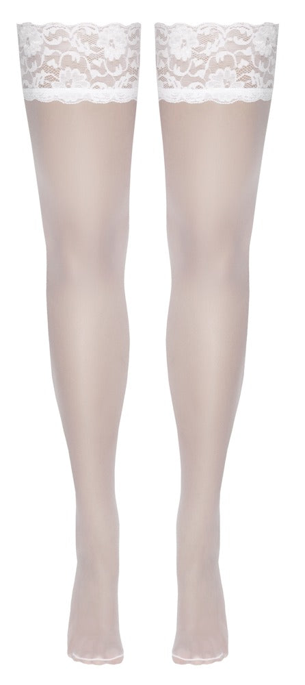 Hold-ups White 5 - Medias de Encaje Cottelli Legwear