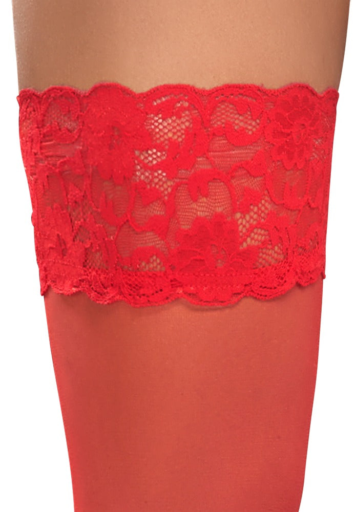 Hold-ups Red 4 - Medias de Encaje Cottelli Legwear