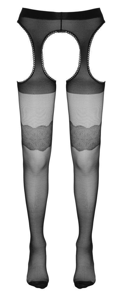 Tights with Garter S - Medias Sexy con Liguero Integrado