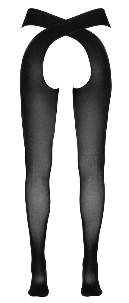 Stockings Negros L/XL Cottelli Legwear - Medias con Tirantes Elásticos